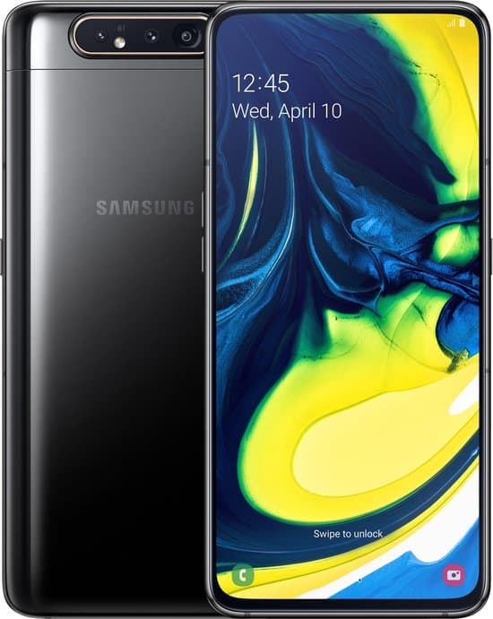 Samsung Galaxy A80
reparatie Emmen Scholten Telecom
kapot scherm schermreparatie laadconnector powerknop aan uit camera backcover accu 