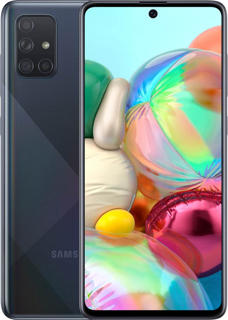 Samsung Galaxy A71
reparatie Emmen Scholten Telecom
kapot scherm schermreparatie laadconnector powerknop aan uit camera backcover accu 